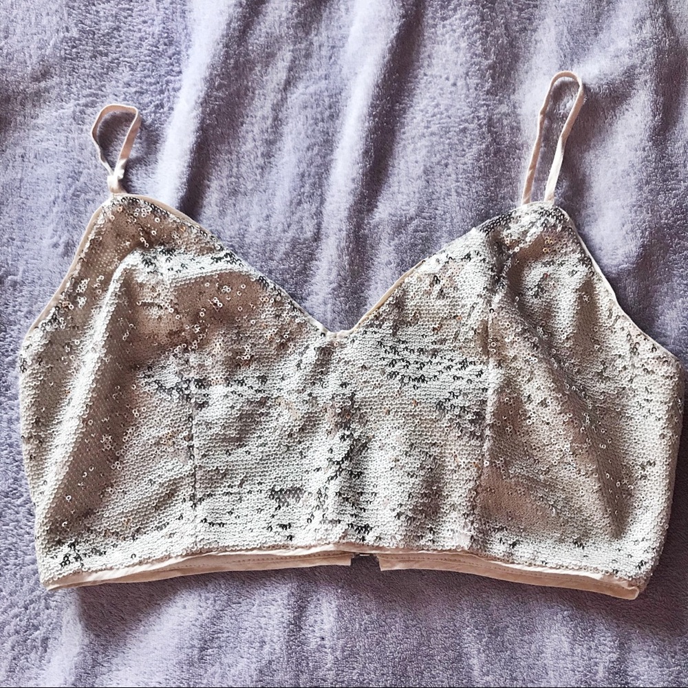 Sequin crop top